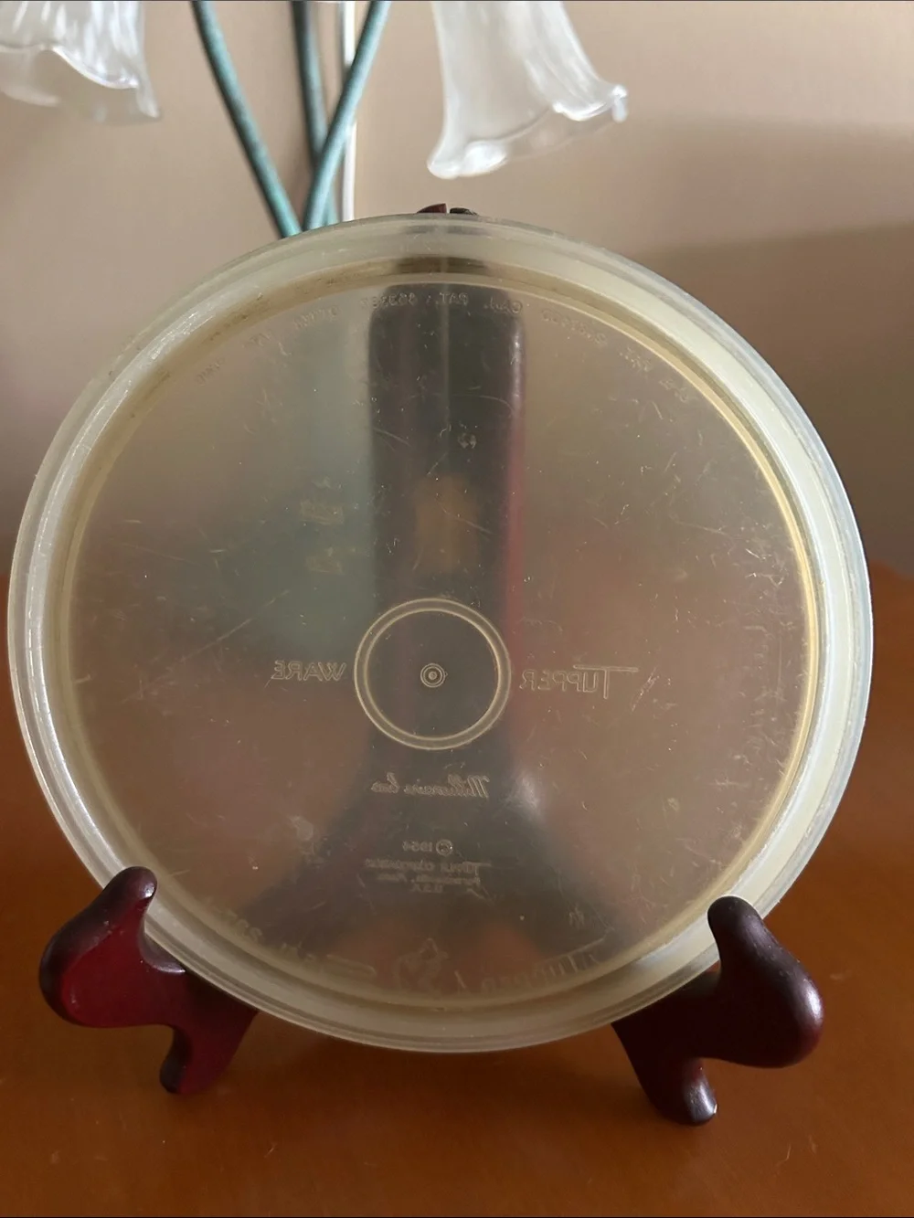 Vintage Tupperware Transparent Round Storage Lid